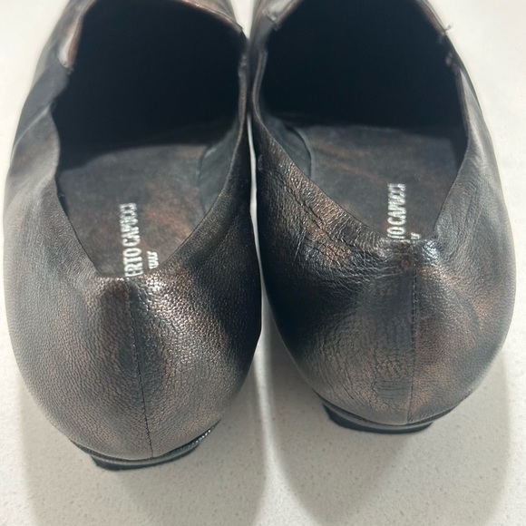 Roberto Capucci loafers size 8.5 marbled bronze leather EUC rubber sole - Picture 5 of 12